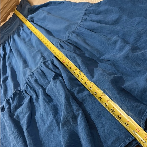 Young Fabulous & Broke Blue Sleeveless Tiered Maxi Dress. Smocked back. Medium - Picture 6 of 10